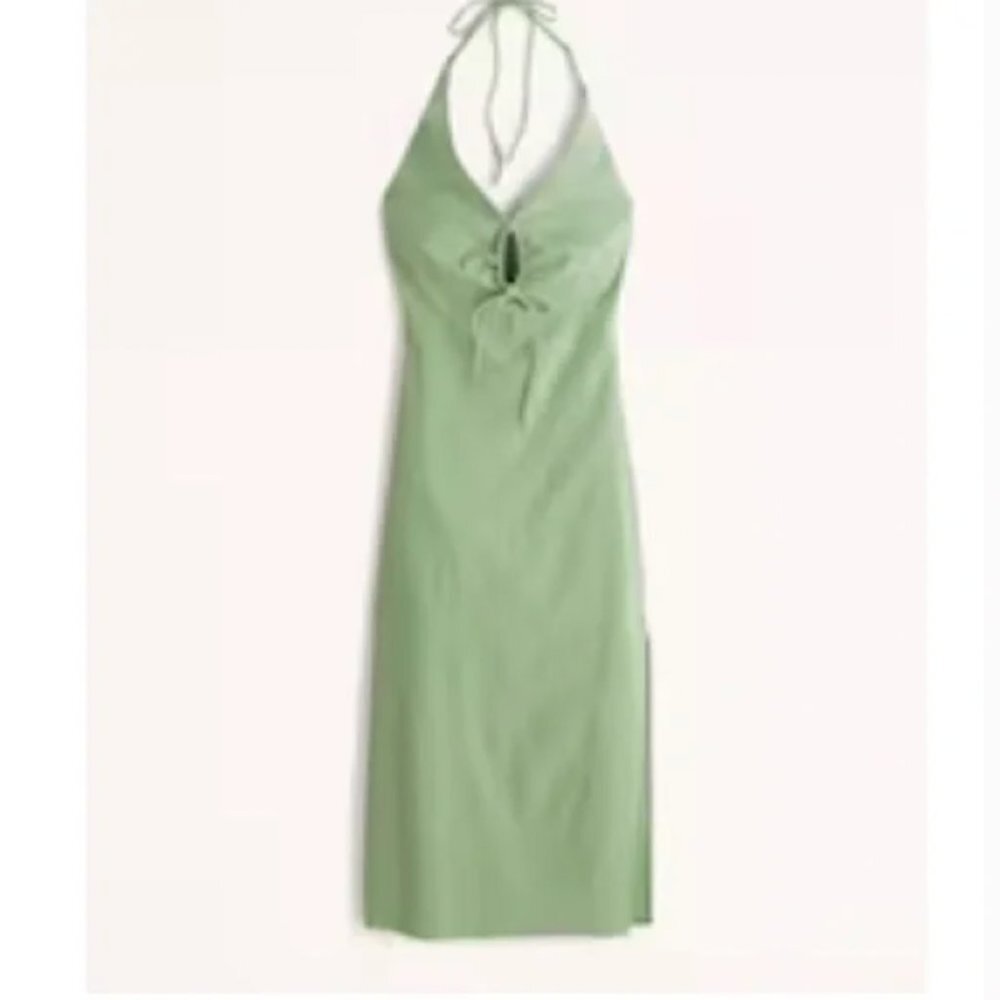 Abercrombie & Fitch Halter Keyhole Midi Dress Medium TALL NWT